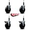 Service Caster 5'' Hard Rubber Wheel Swivel 3/4'' Expand Stem Caster Set 2 Brakes, 4PK SCC-EX20S514-HRS-2-PLB-2-34 - alternate 2